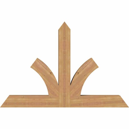 Ekena Millwork Richland Timber Gable Bracket, Western Red Cedar, 60"W x 40"H x 5 1/2"D x 5 1/2"F, 16/12 Pitch GBW060X40X0606RIC00SWR
